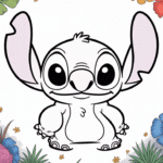 Stitch coloring pages