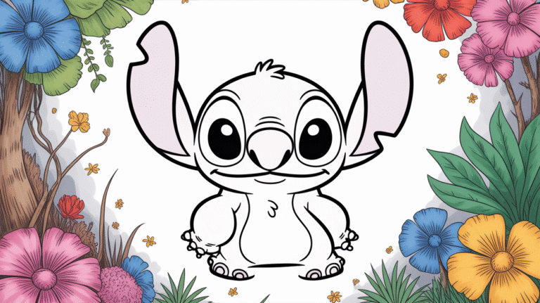 Stitch coloring pages