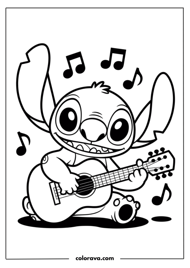 Stitch coloring pages