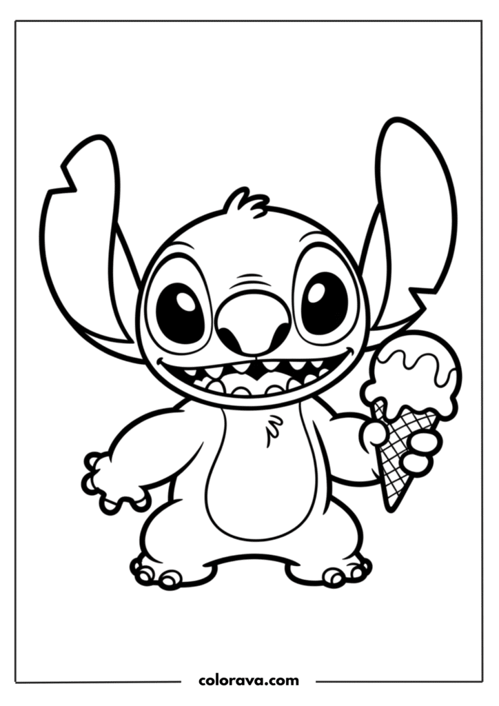Stitch coloring pages