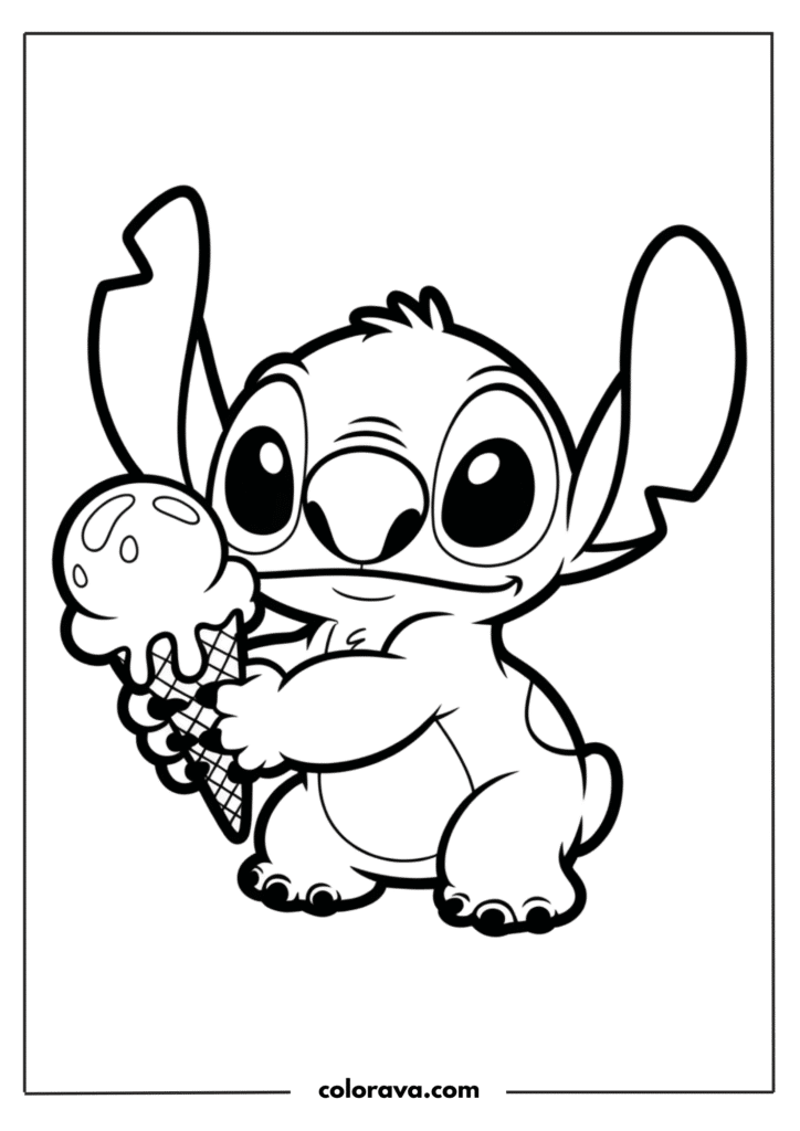 Stitch coloring pages