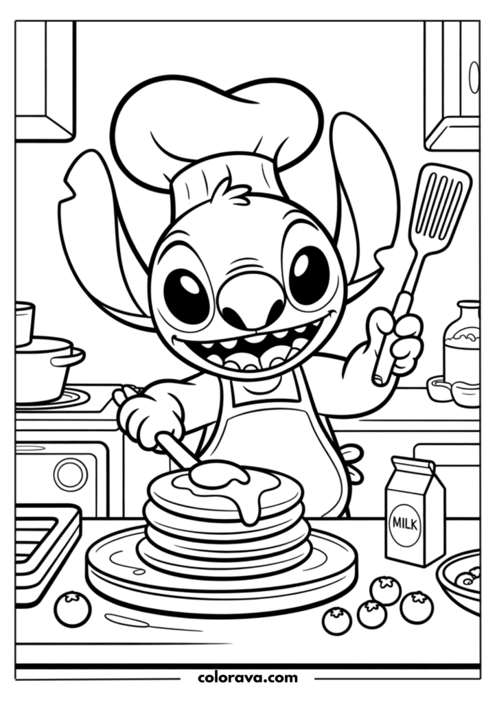 Stitch coloring pages