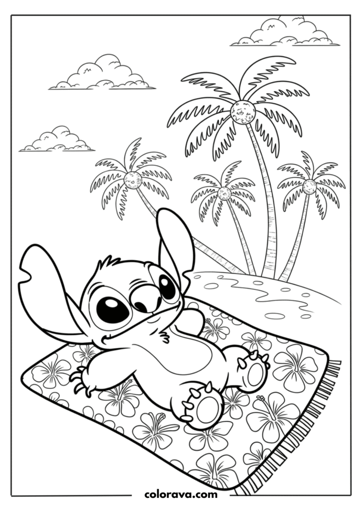 Stitch coloring pages