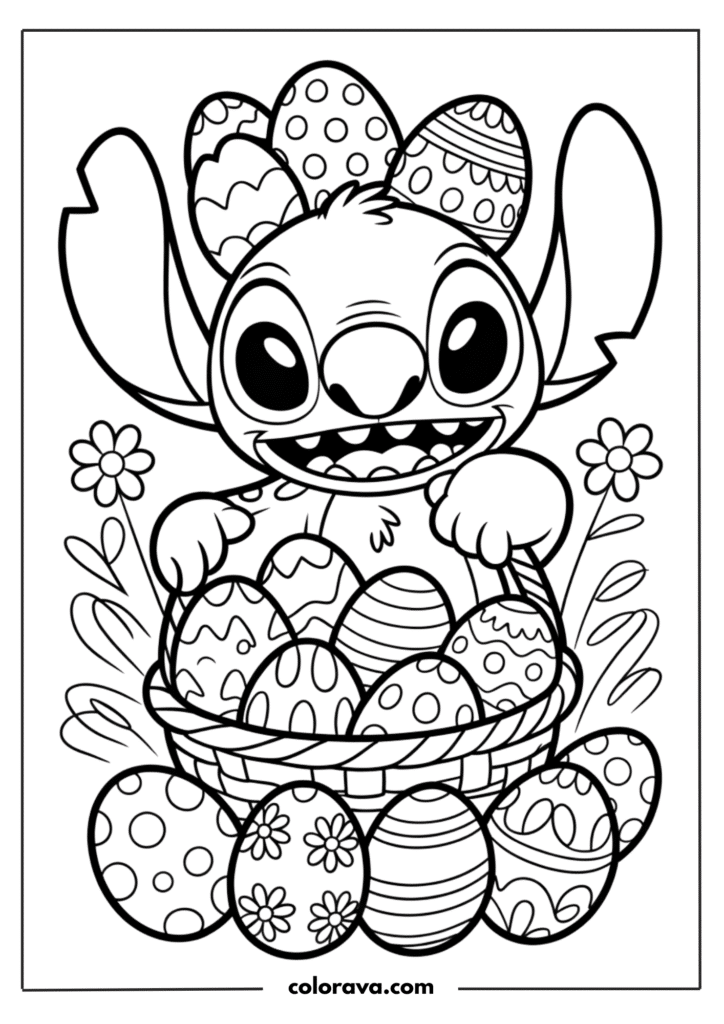 Stitch coloring pages