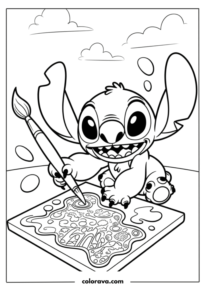 Stitch coloring pages
