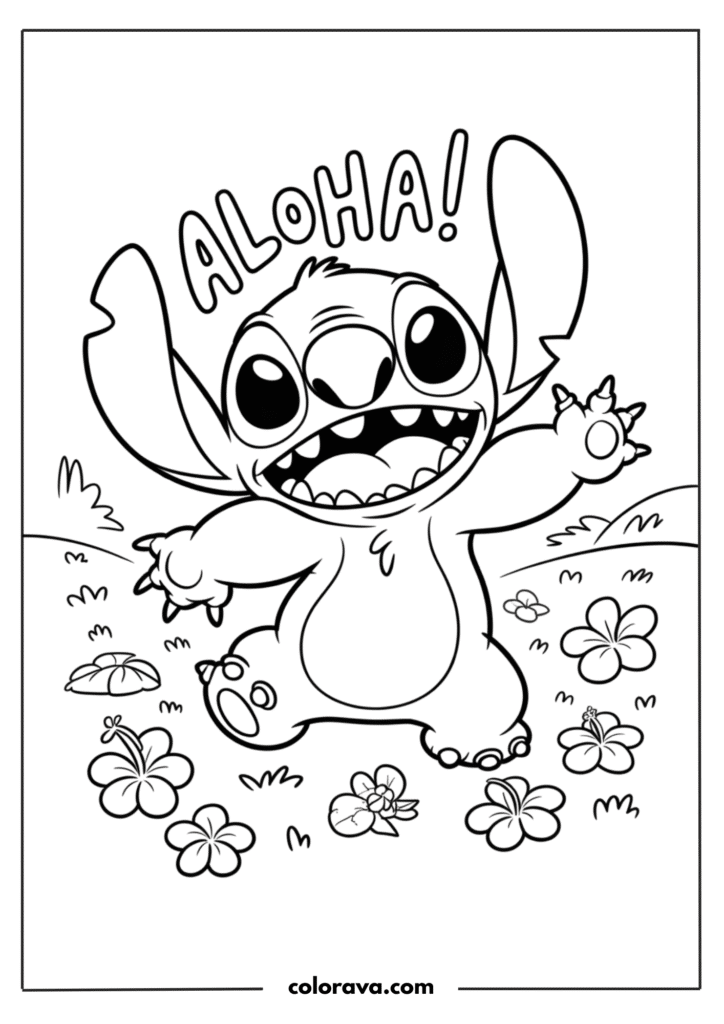 Stitch coloring pages