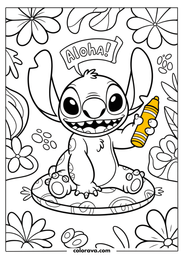 Stitch coloring pages