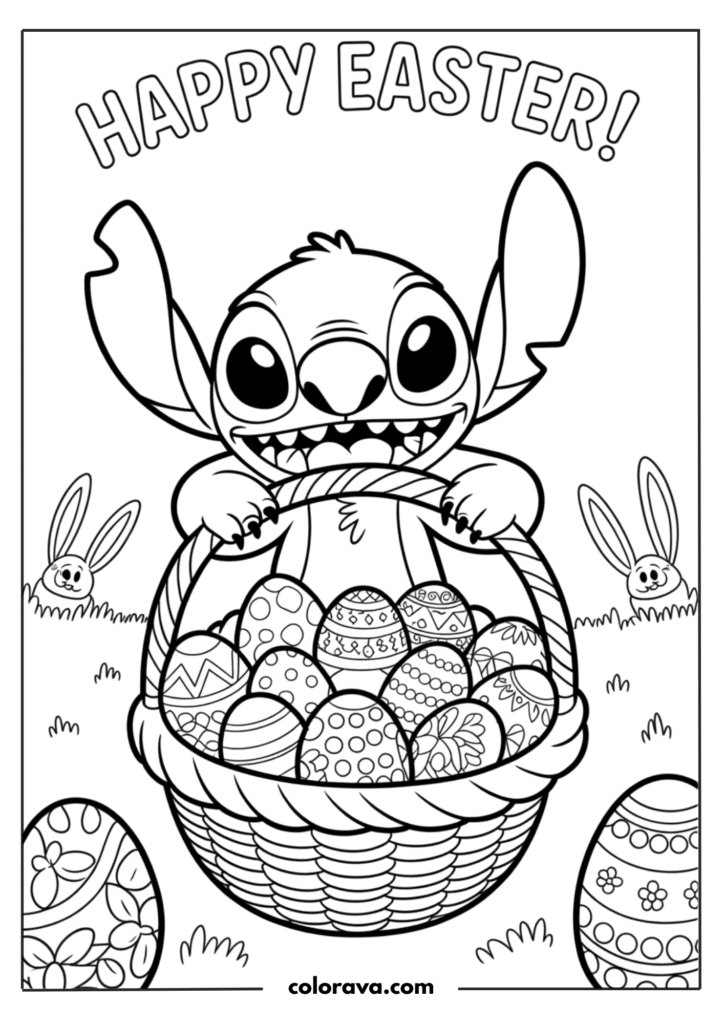 Stitch coloring pages