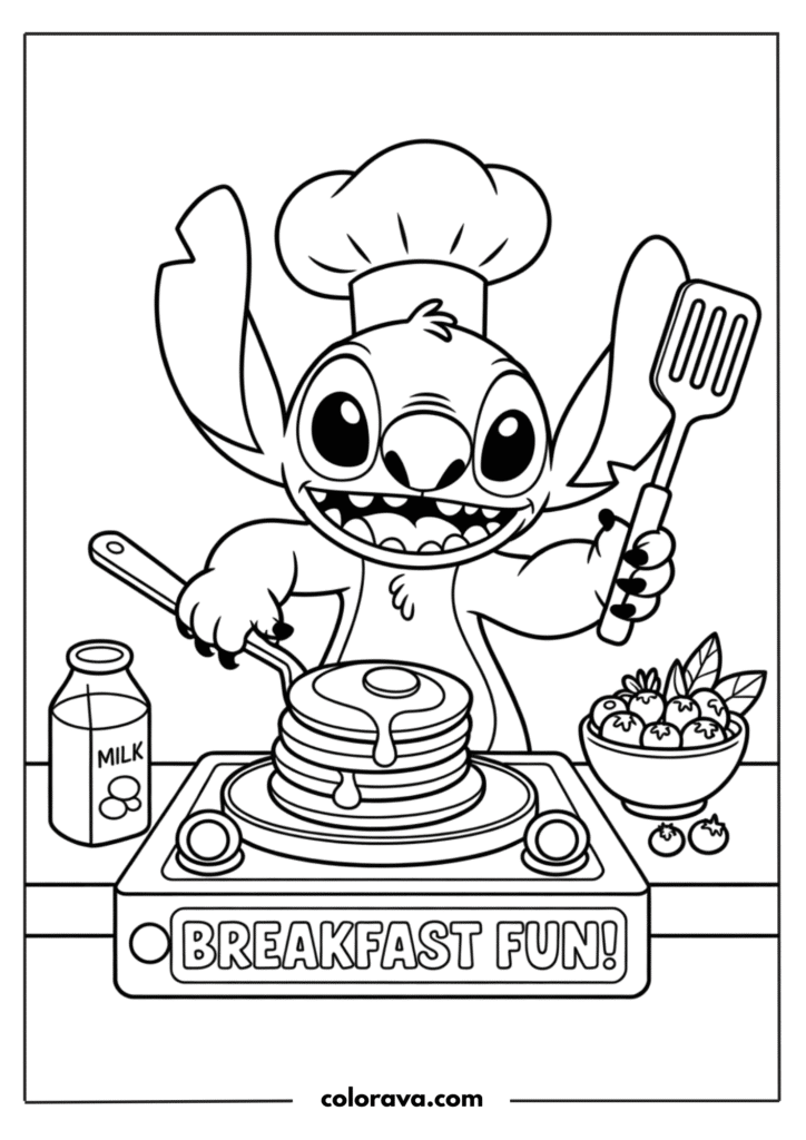 Stitch coloring pages