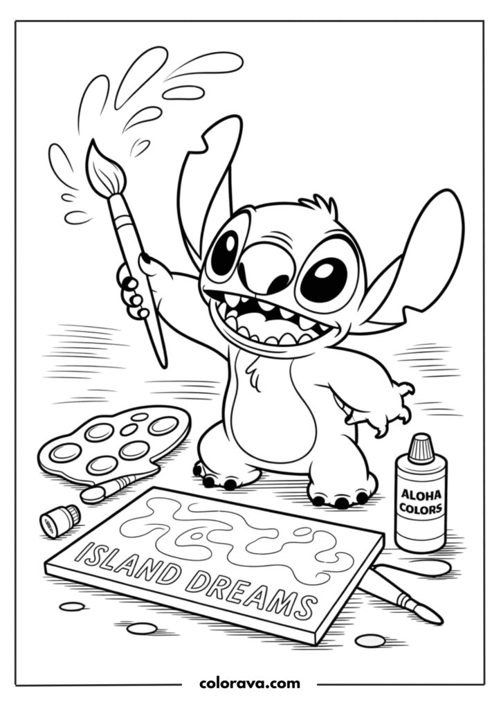 Stitch coloring pages