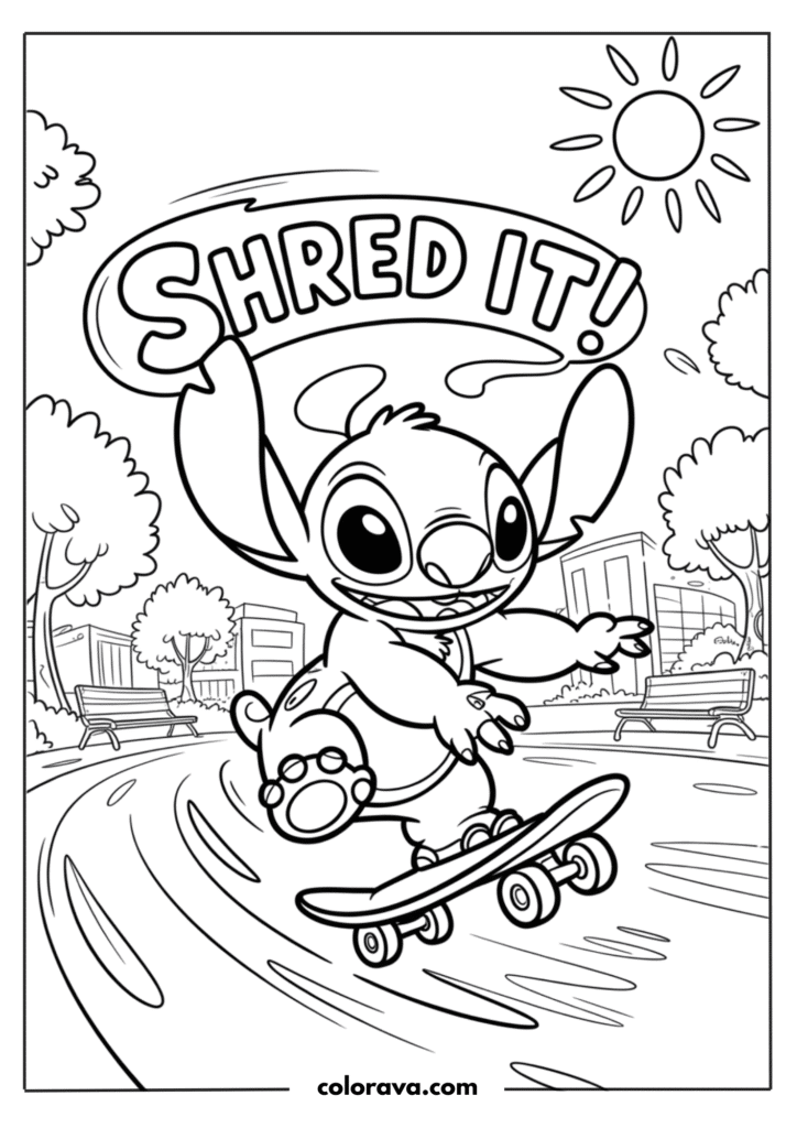 Stitch coloring pages