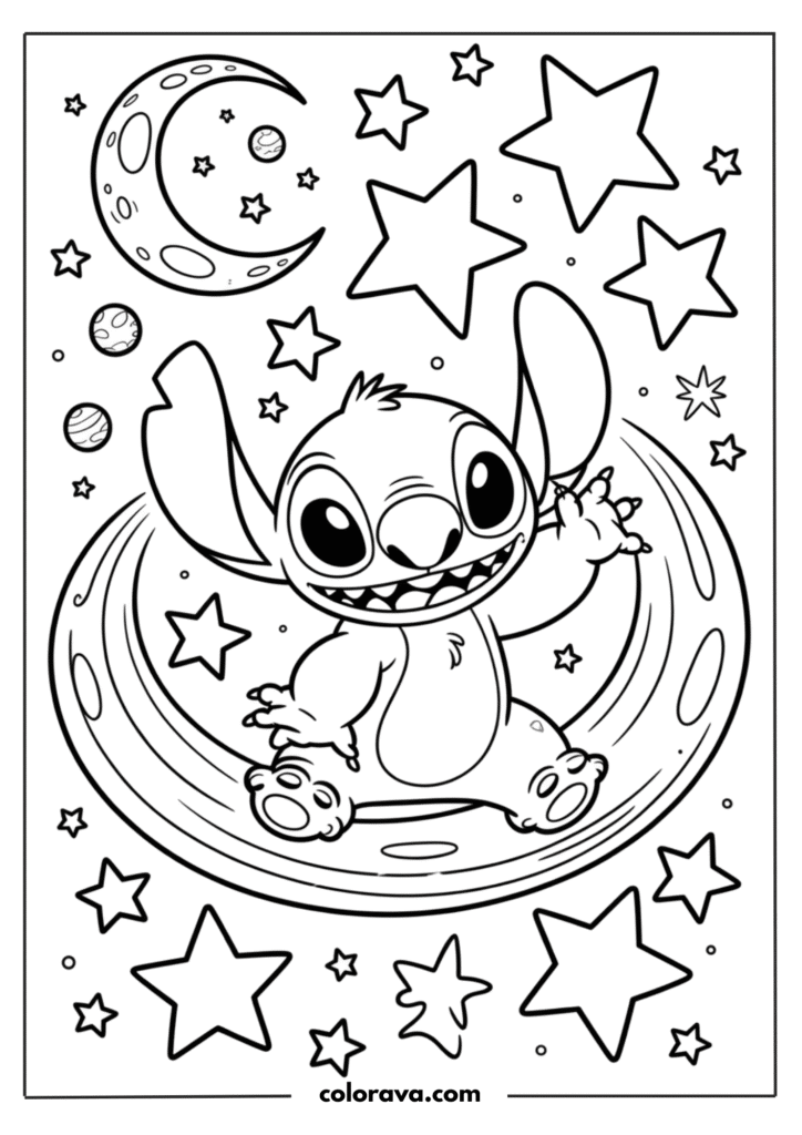 Stitch coloring pages