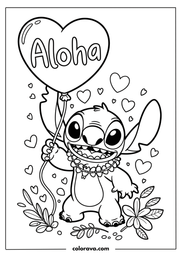 Stitch coloring pages