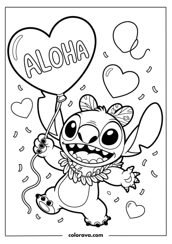 Stitch coloring pages