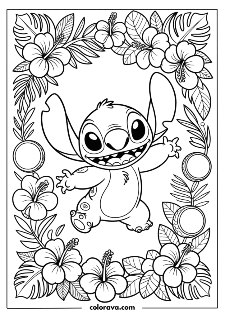 Stitch coloring pages