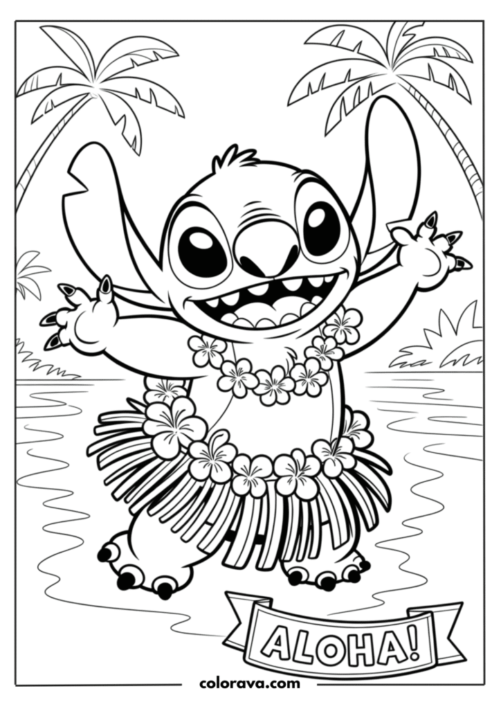 Stitch coloring pages