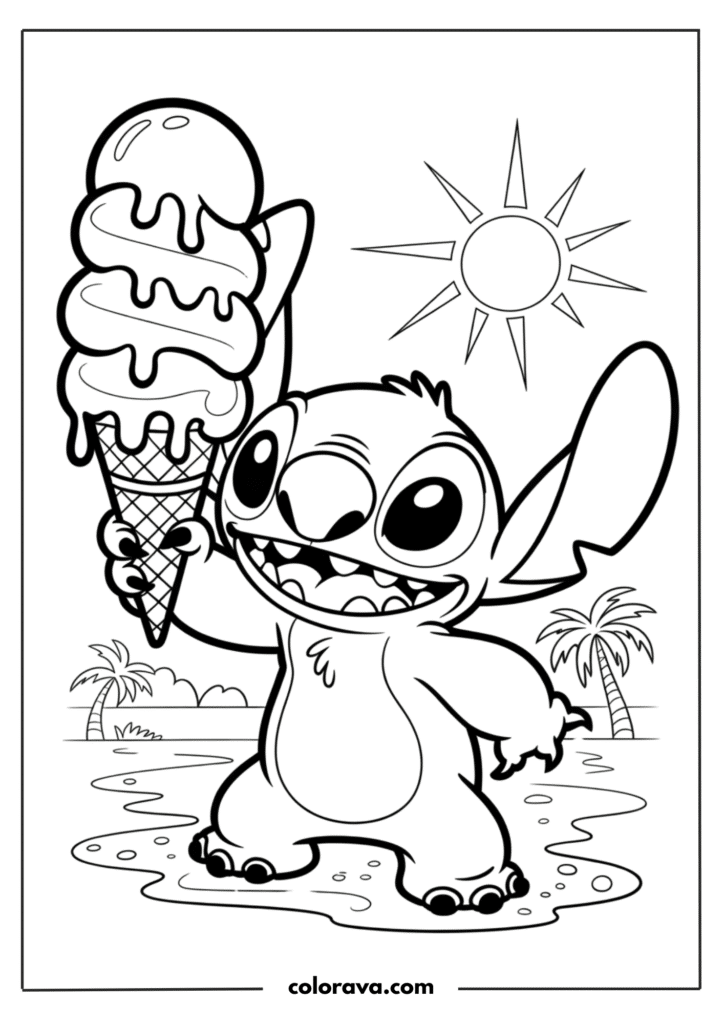 Stitch coloring pages