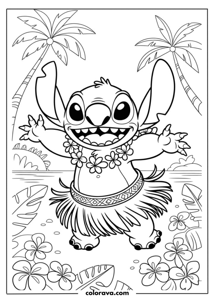Stitch coloring pages