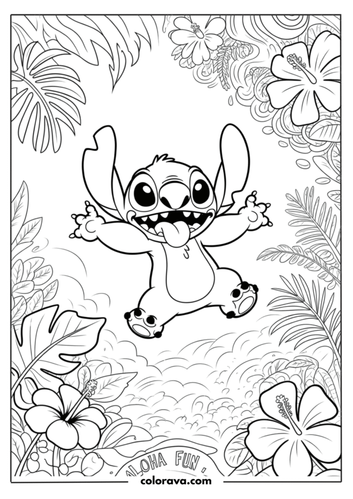 Stitch coloring pages
