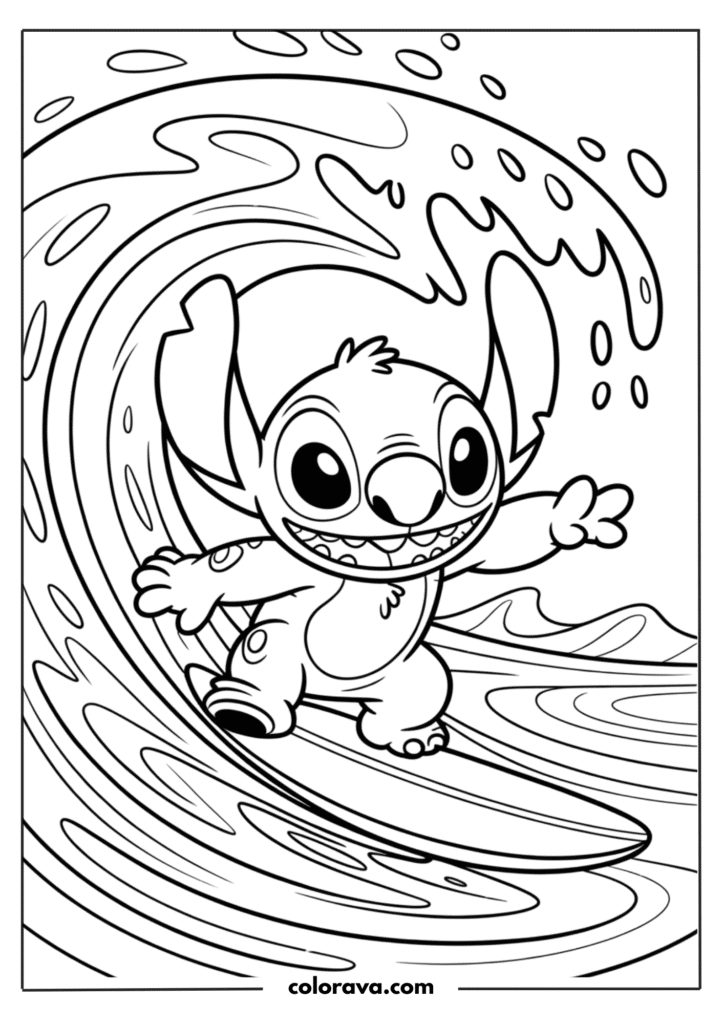 Stitch coloring pages