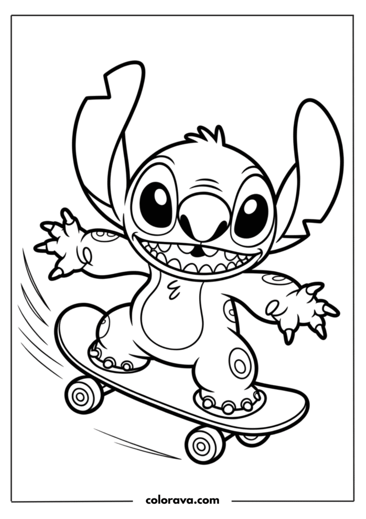 Stitch coloring pages