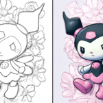 kuromi coloring pages