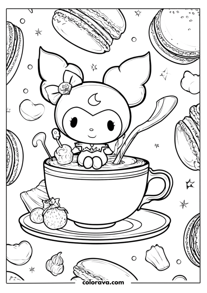 kuromi coloring pages