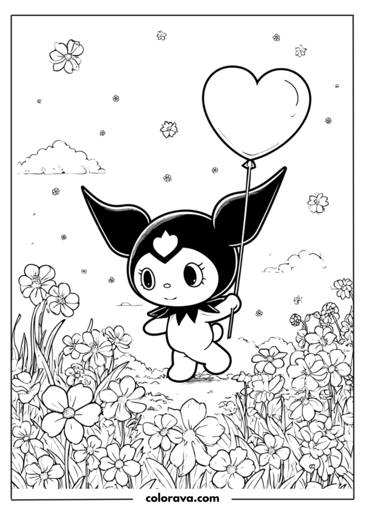 kuromi coloring pages