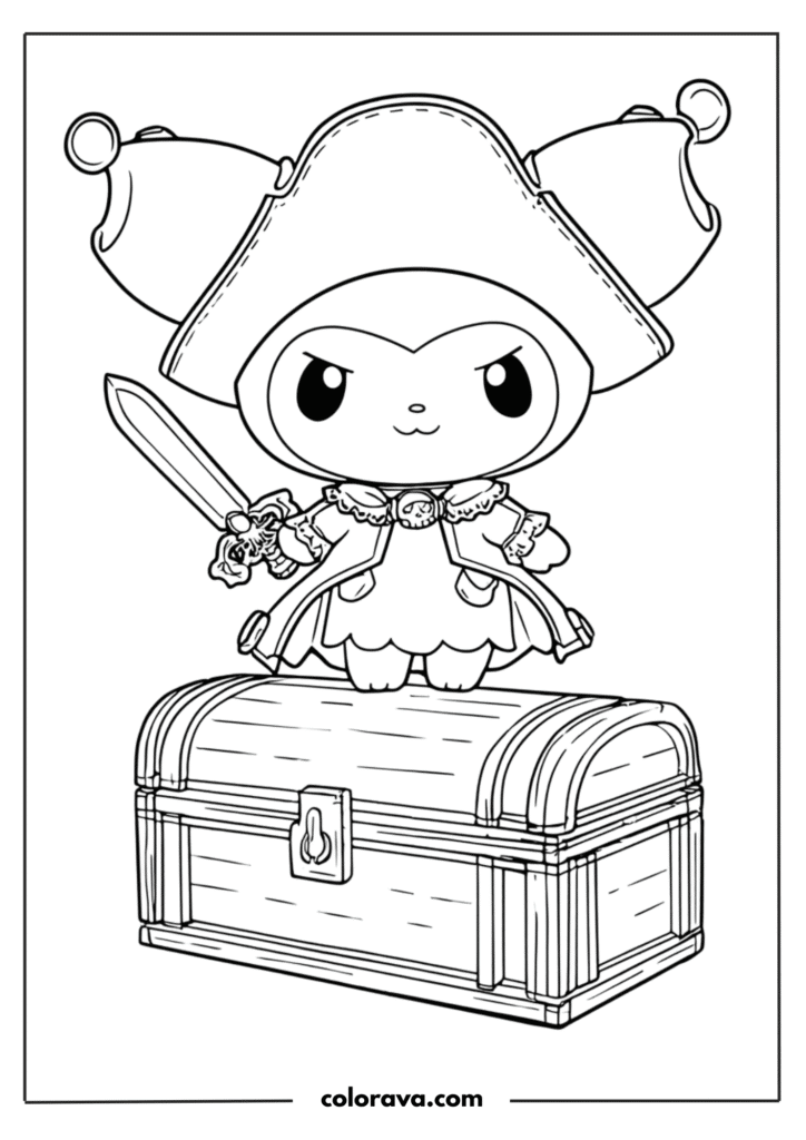 kuromi coloring pages