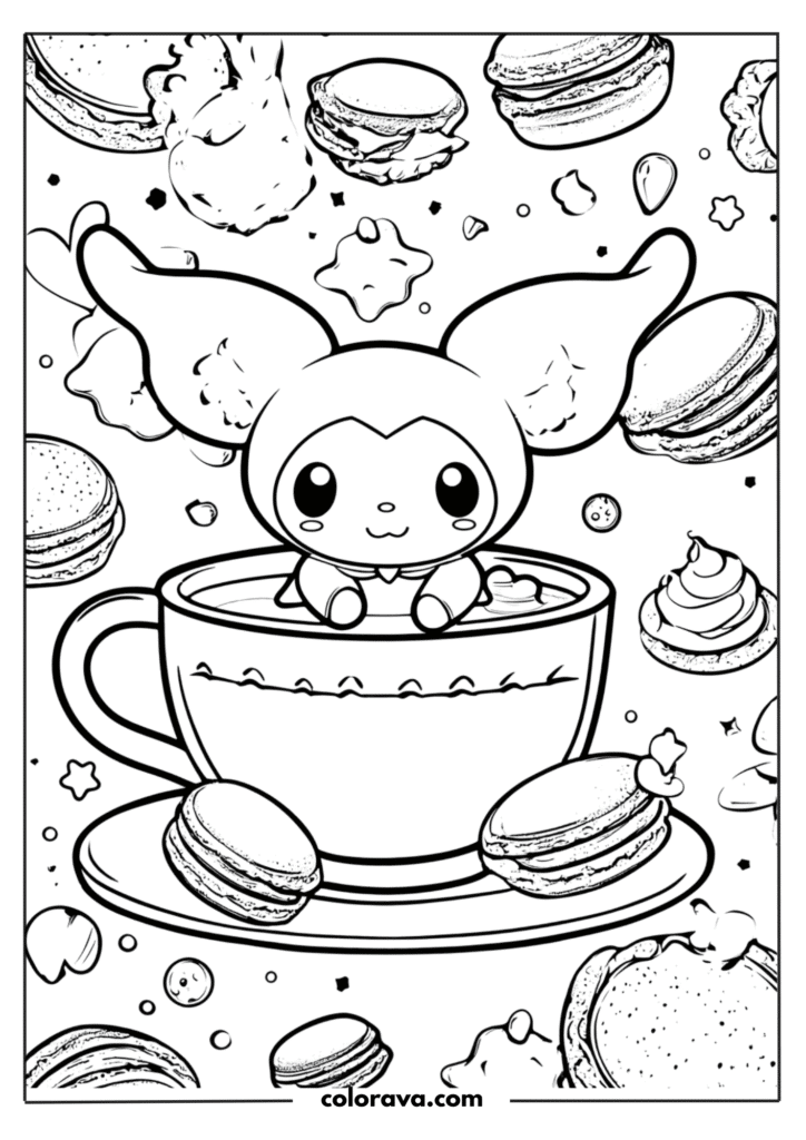 kuromi coloring pages