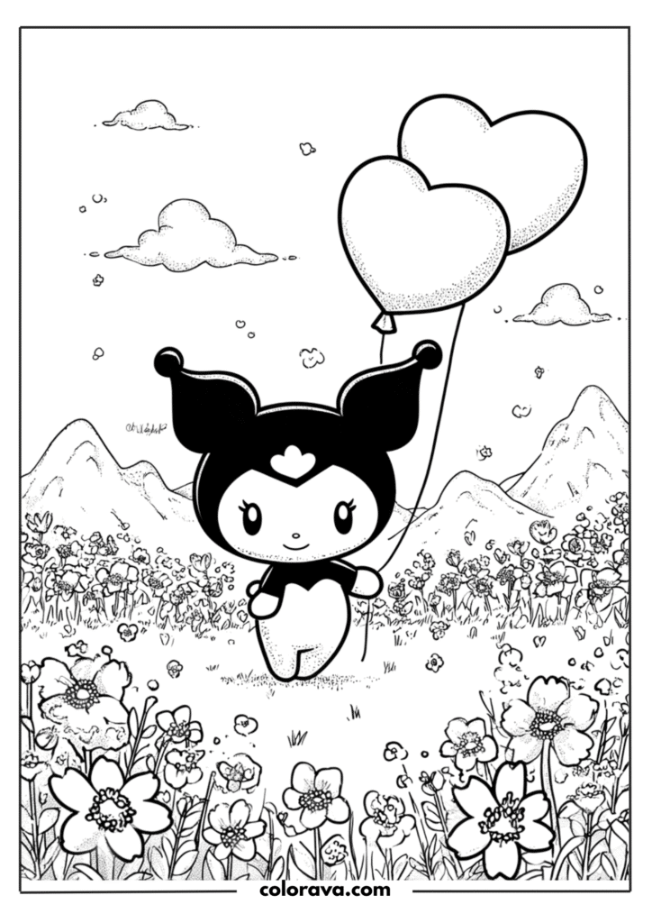 kuromi coloring pages