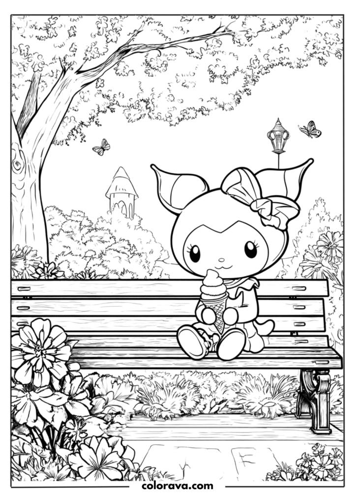kuromi coloring pages