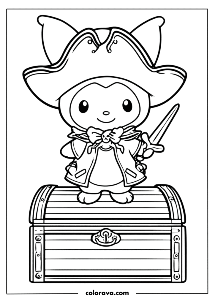kuromi coloring pages
