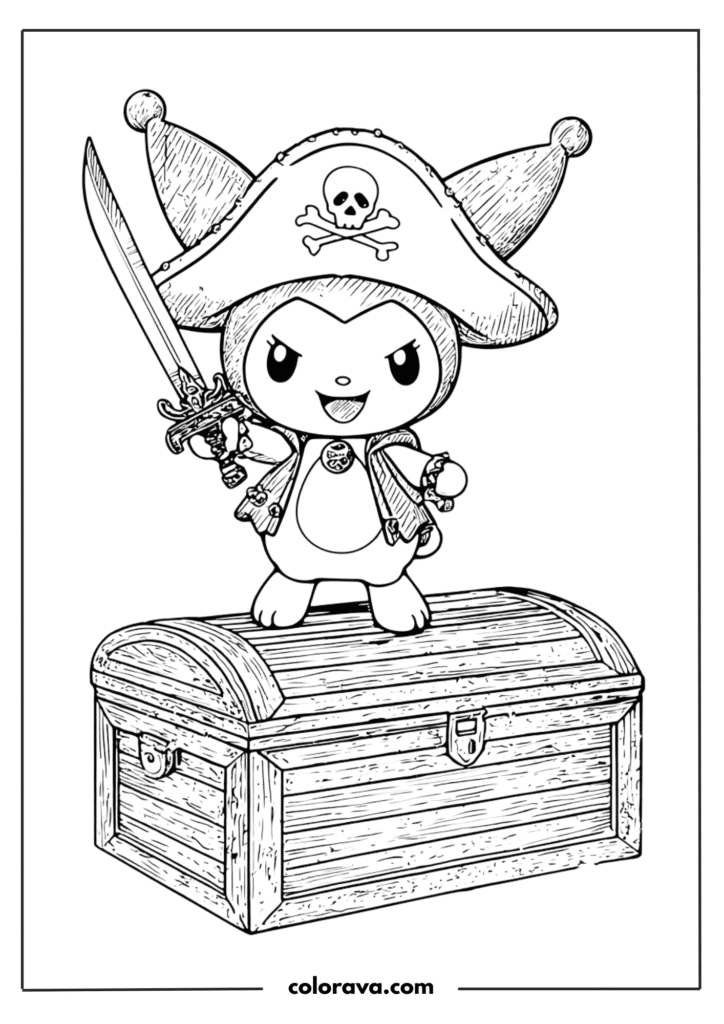 kuromi coloring pages