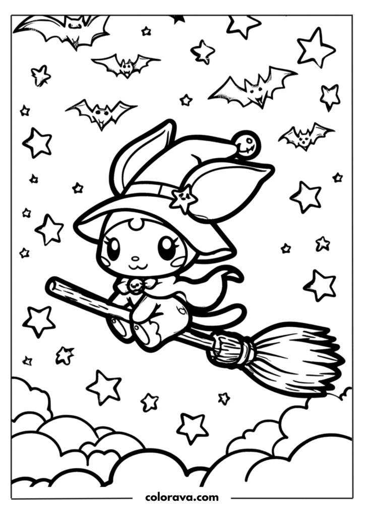 kuromi coloring pages