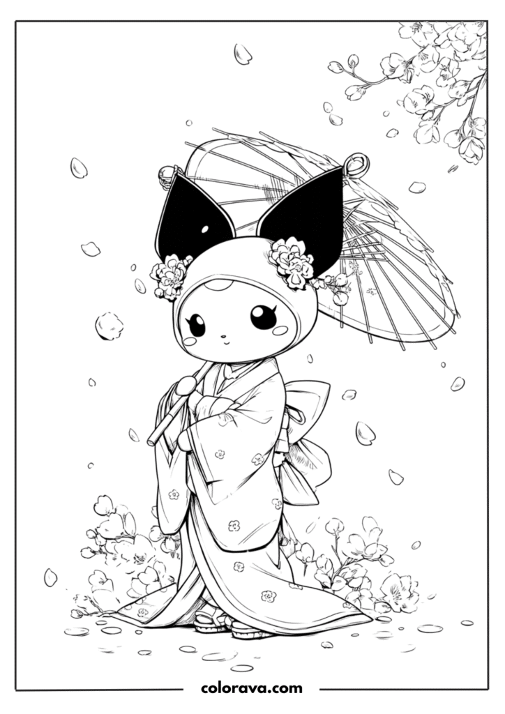 kuromi coloring pages
