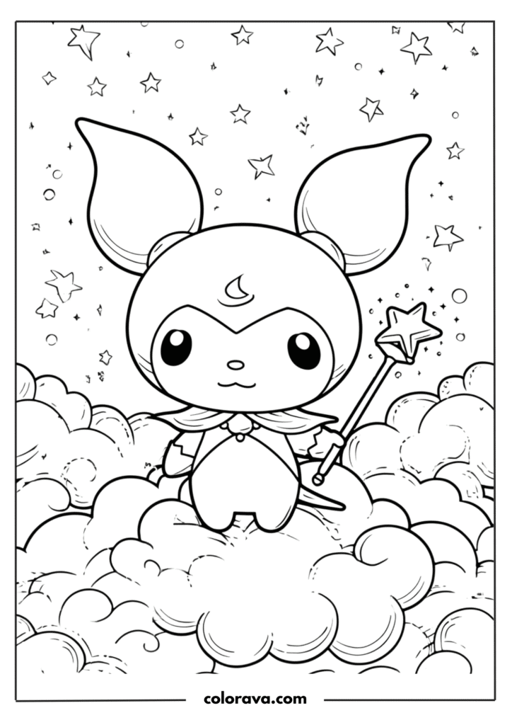 kuromi coloring pages