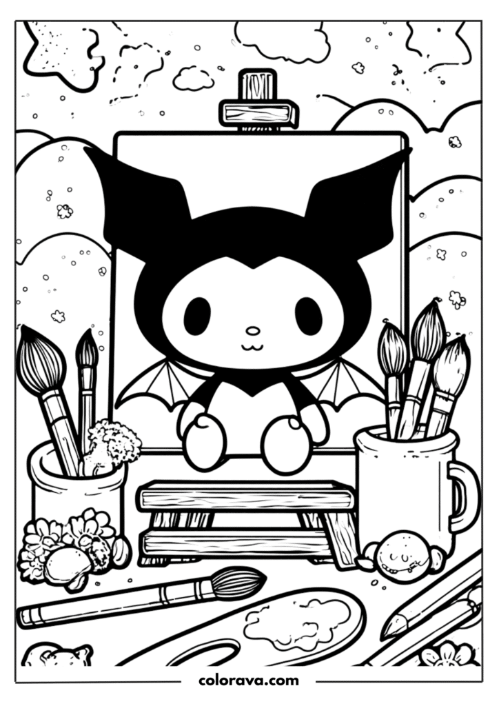 kuromi coloring pages