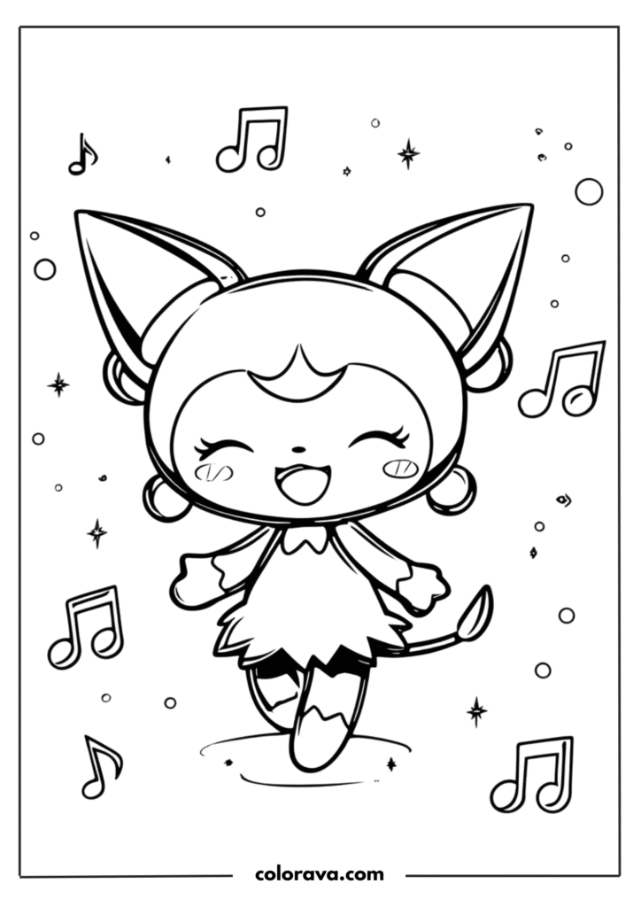 kuromi coloring pages