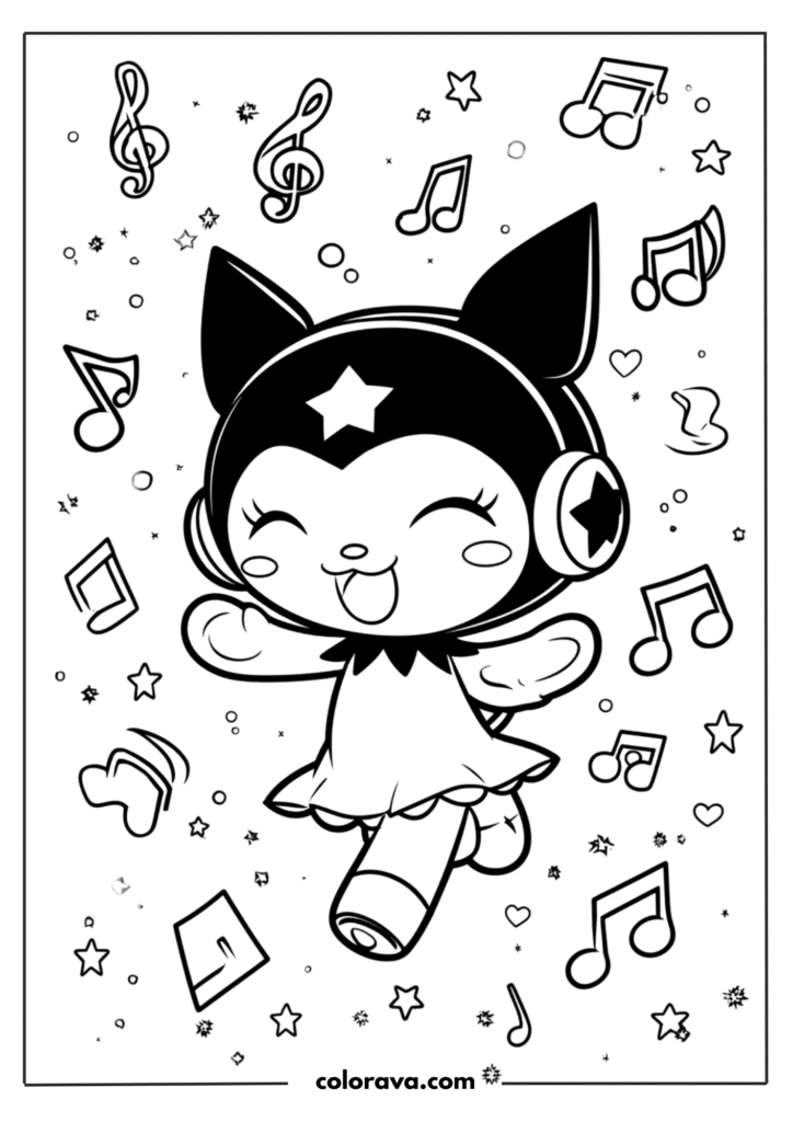 kuromi coloring pages