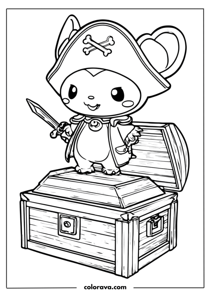 kuromi coloring pages