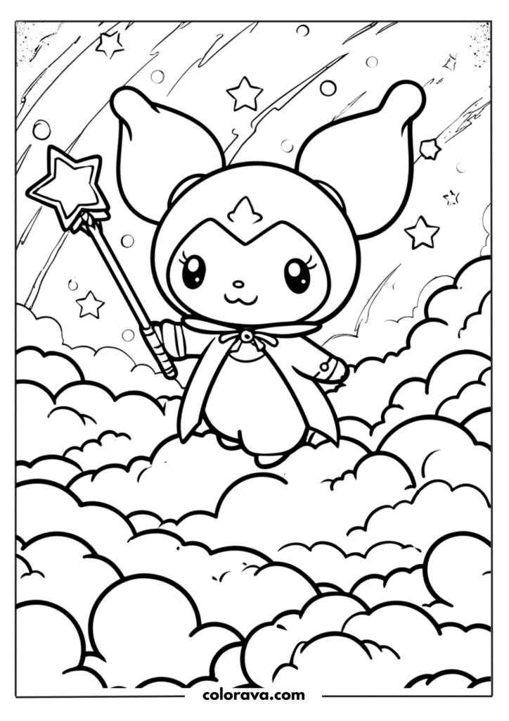 kuromi coloring pages