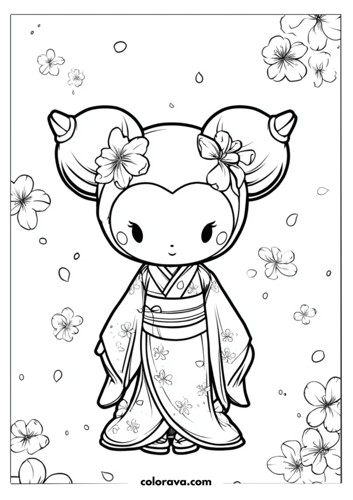 kuromi coloring pages