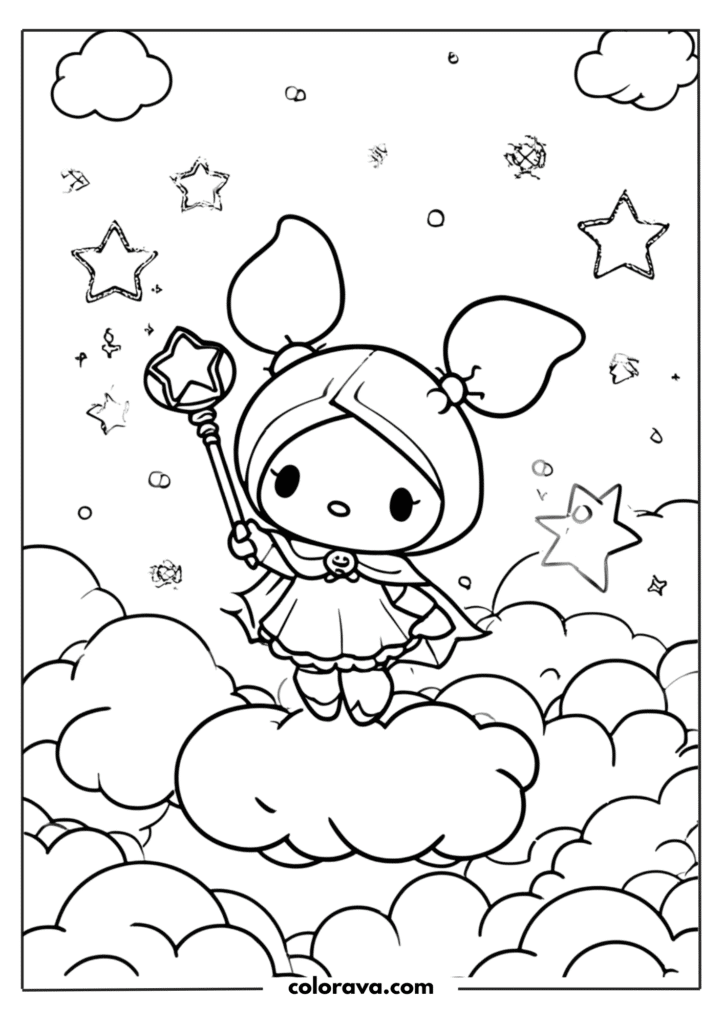 kuromi coloring pages