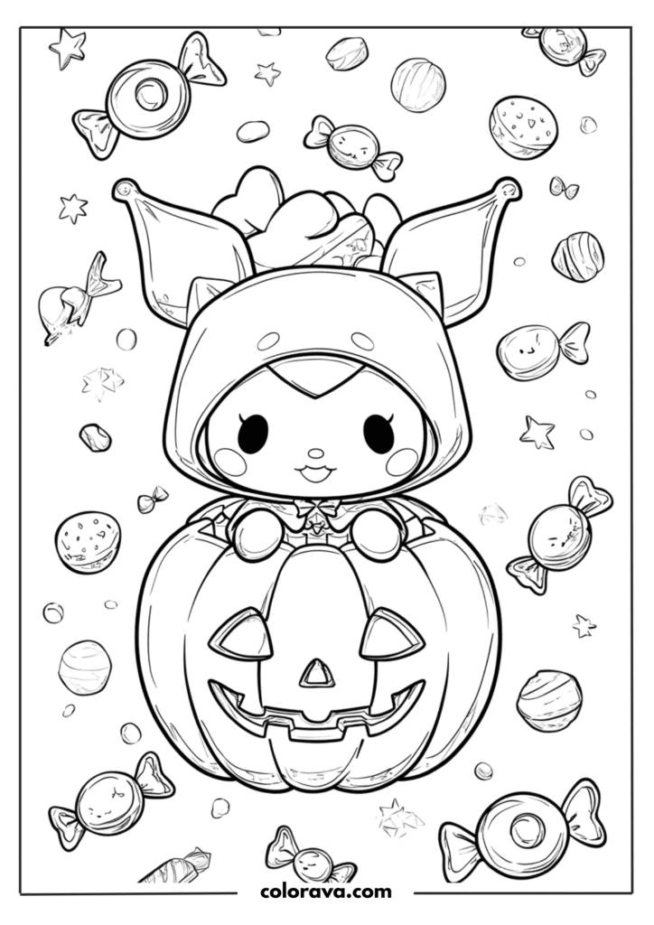 kuromi coloring pages