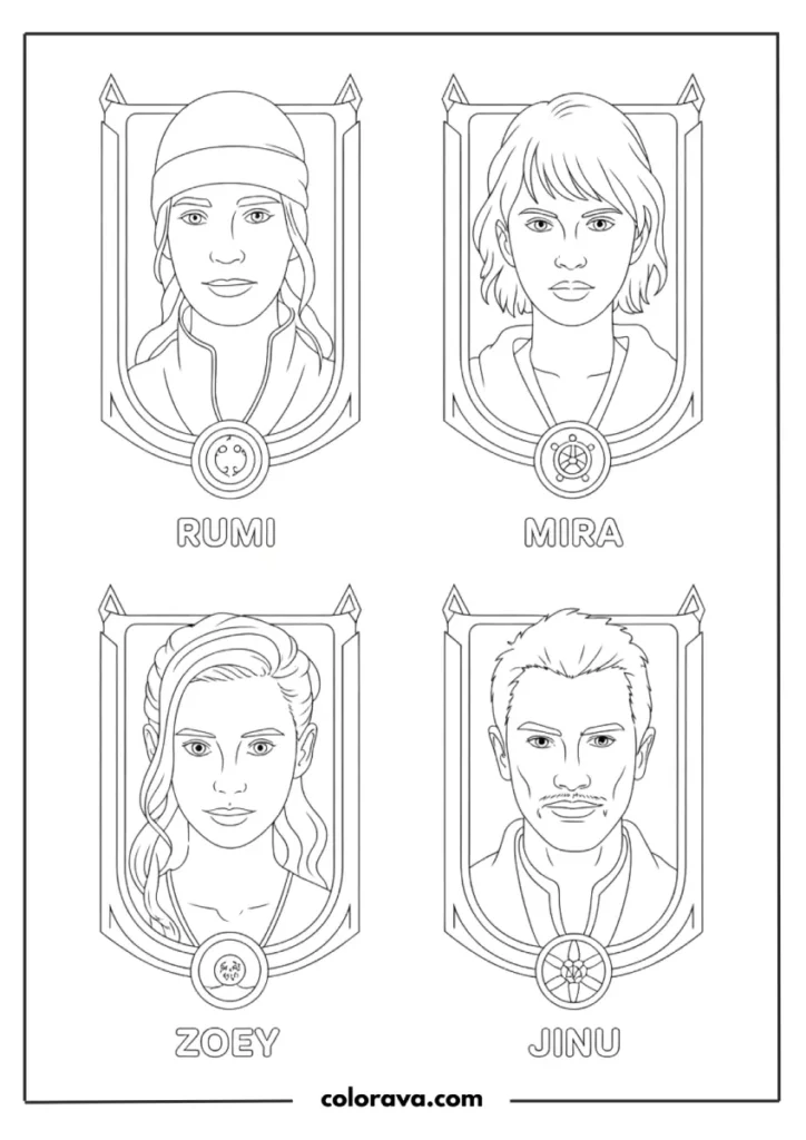 Kpop Demon Hunters coloring pages