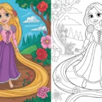 Rapunzel coloring page