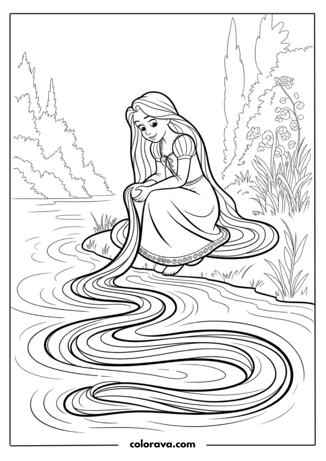Rapunzel Coloring Pages