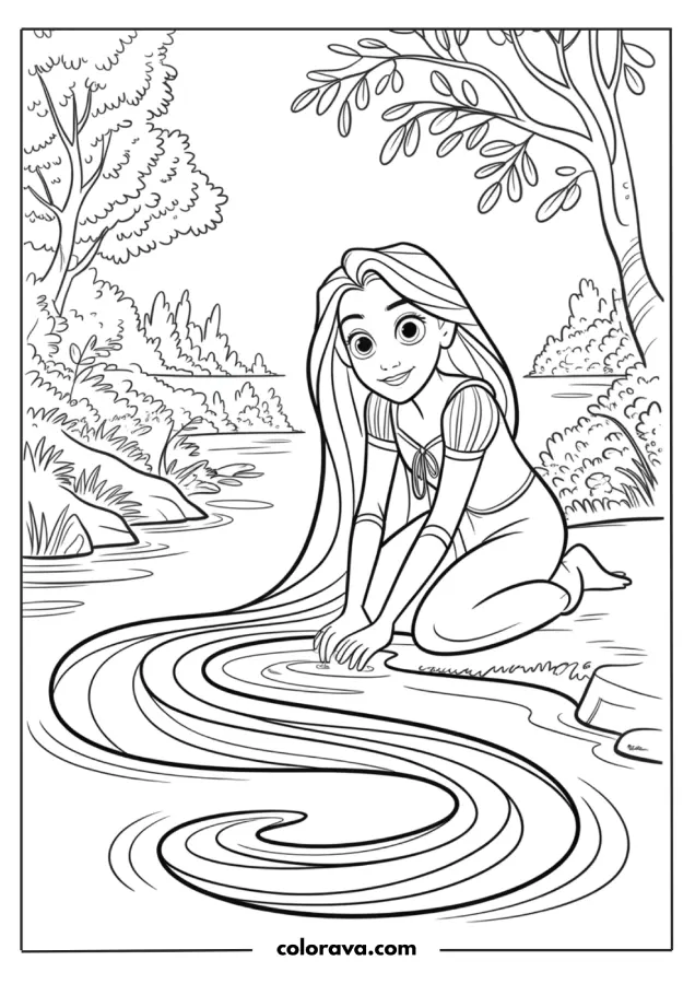 Rapunzel Coloring Pages