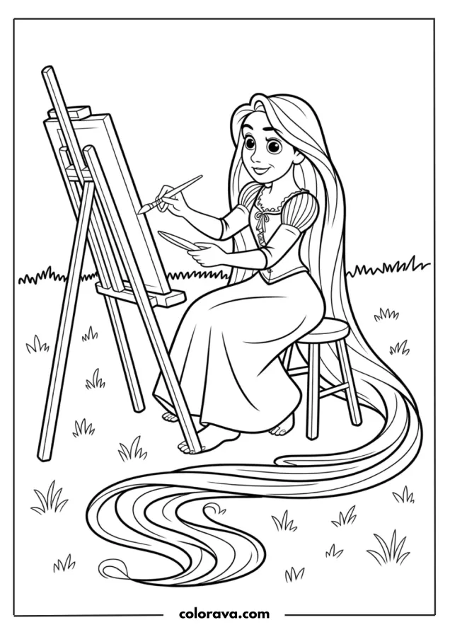 Rapunzel Coloring Pages